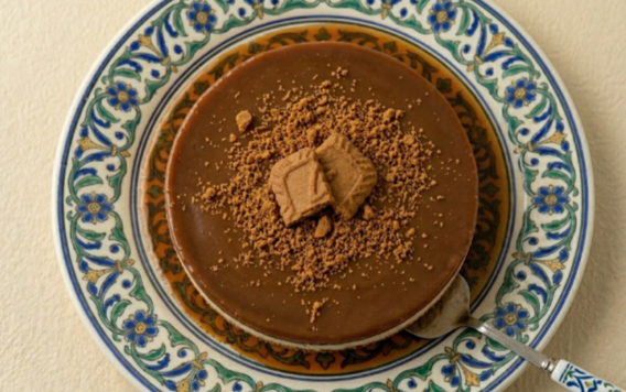 tarta de galleta caramelizada y chocolate